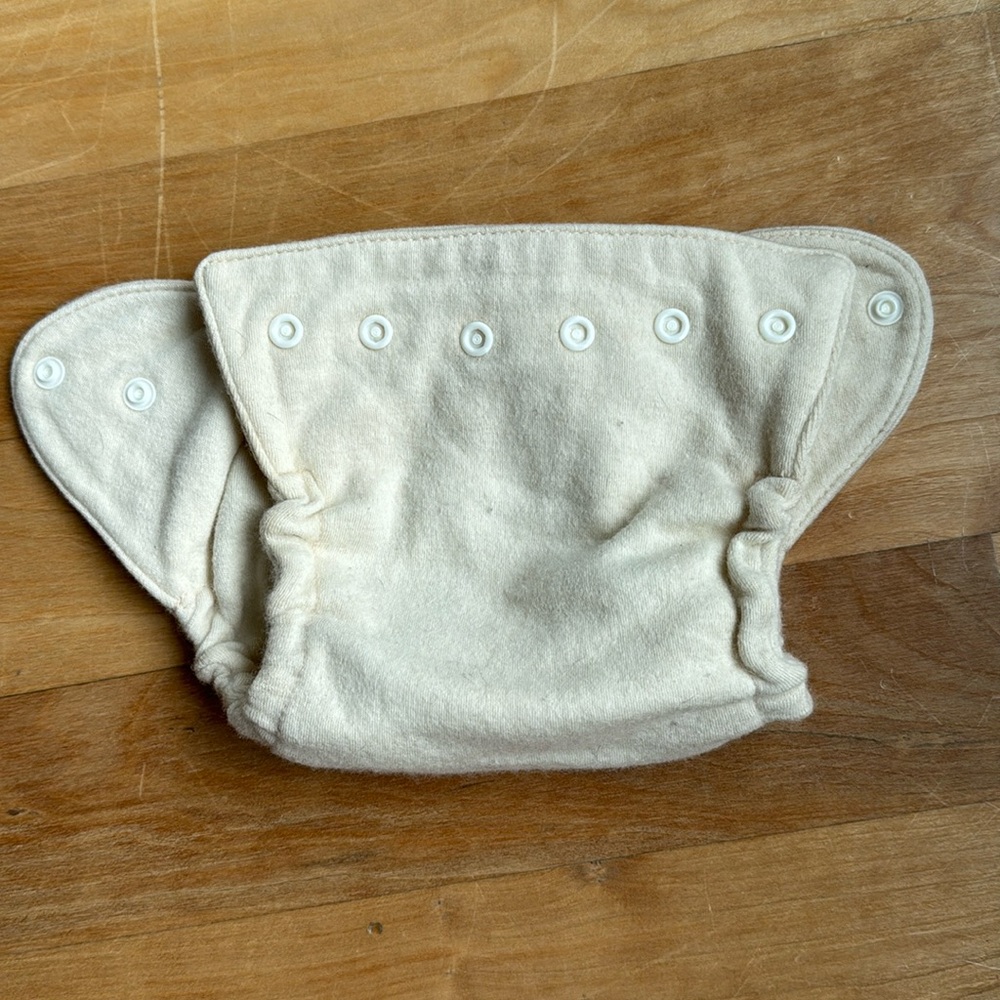 Babee Greens Size Small Merino Wool Snap Wrap Diaper Cover - GUC